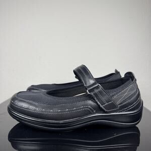 Orthofeet CHICKASAW 877 Mary Jane Shoes Women's 7.5 D Wide Black Orthopedic